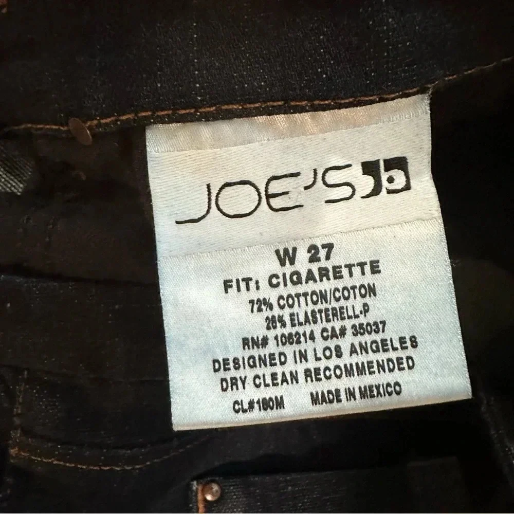 Joe’s Women’s Cigarette Skinny Dark Wash Low Rise Denim Jeans Size 27 GUC